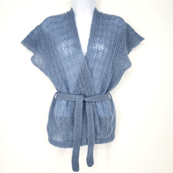 Specialty House Fashion Womens Kimono Wrap Sweater Size S/M Light Blue Dainty - Picture 1 of 8